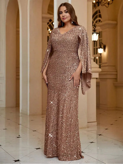 Dress Plus Size Pink Shawl Shining Gorgeous Ballroom Evening Dress Wedding Evening Dress Women Prom Dress