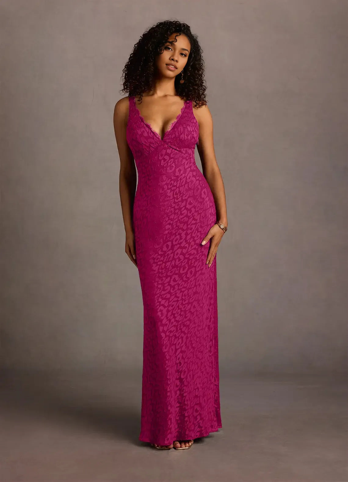 Dress Regular Straps Deep V Neck Elegant Lace Appliques Maxi Dress Sleeveless Mermaid Backless Prom Dress