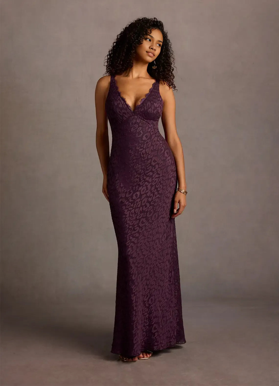 Dress Regular Straps Deep V Neck Elegant Lace Appliques Maxi Dress Sleeveless Mermaid Backless Prom Dress