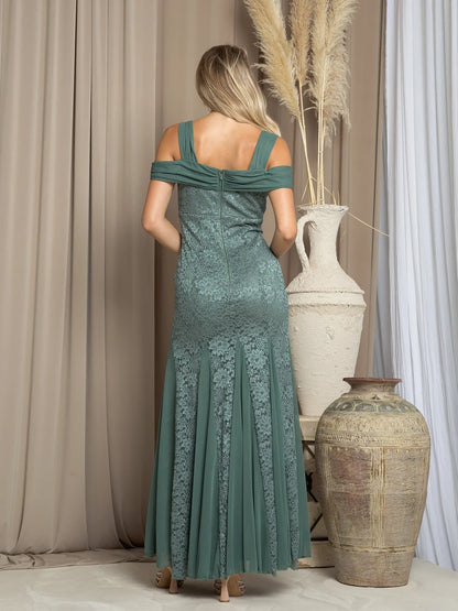 Dress Regular Straps Formal Zipper Up Prom Dress Sleeveless Floor Length Evening Dress With Lace Appliques