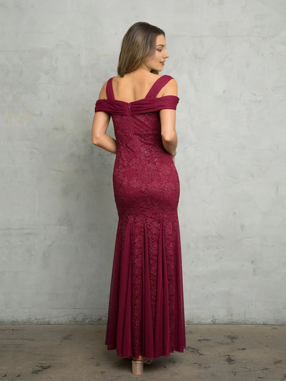 Dress Regular Straps Formal Zipper Up Prom Dress Sleeveless Floor Length Evening Dress With Lace Appliques