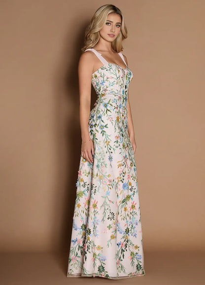 Dress Regular Straps Sweetheart Elegant Maxi Dress Prom Dress Backless Romantic Flower Mermaid Evening Dress