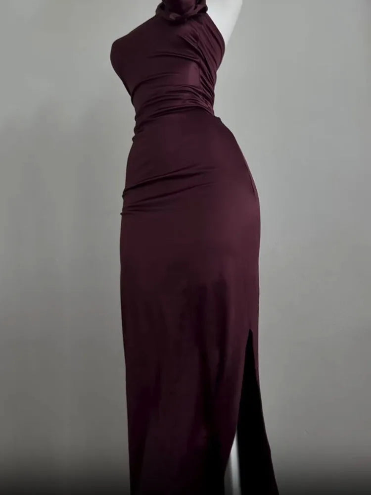 Dress Sexy Strapless Backless Long Dress Women Summer Fashion Ribbon Flower Party Evening Dresses Elegant Sleeveless Bodycon Prom Dress