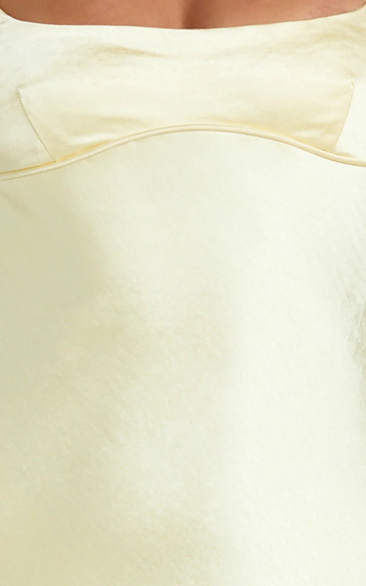 Dress Simple Satin Scoop Neck Low Tie Back Slip Maxi Dress Lemon Square Neck Column Solid Color Evening Dress