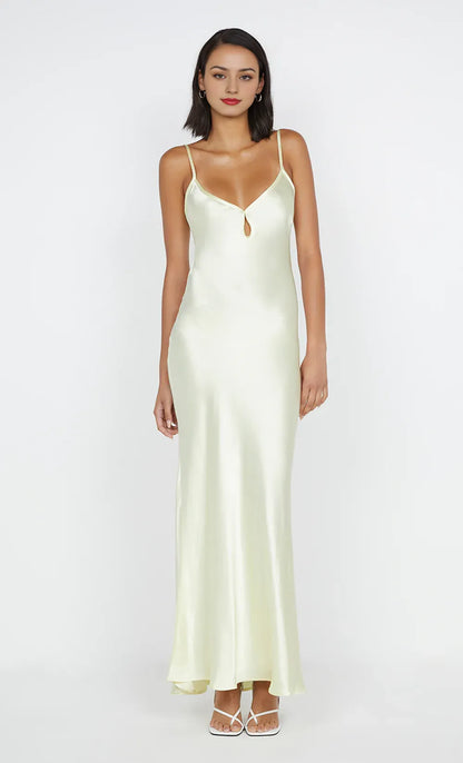 Dress Simple Straight Tube Spaghetti Straps Sleeveless Open Back Solid Color Maxi Dress Prom Dress