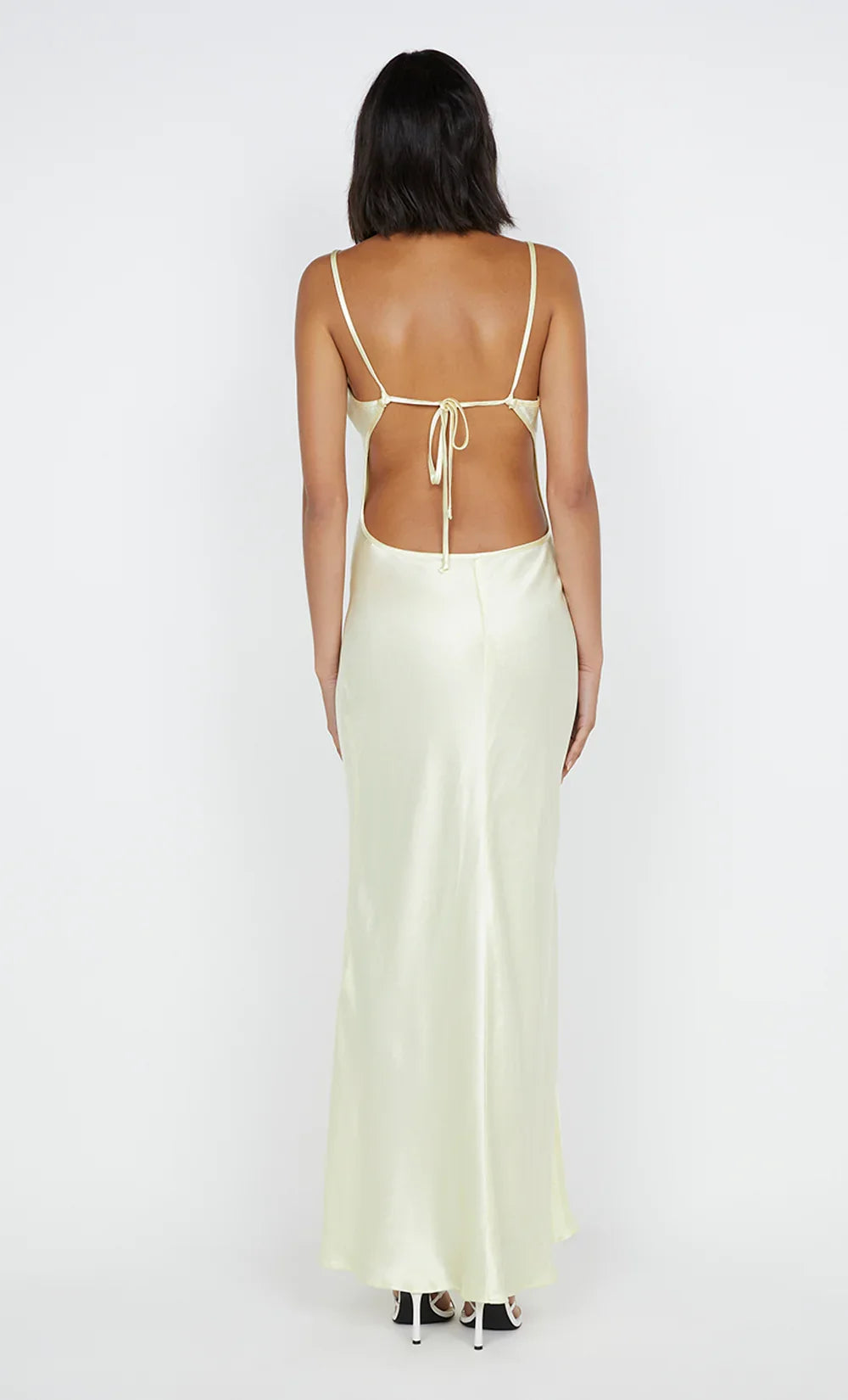 Dress Simple Straight Tube Spaghetti Straps Sleeveless Open Back Solid Color Maxi Dress Prom Dress