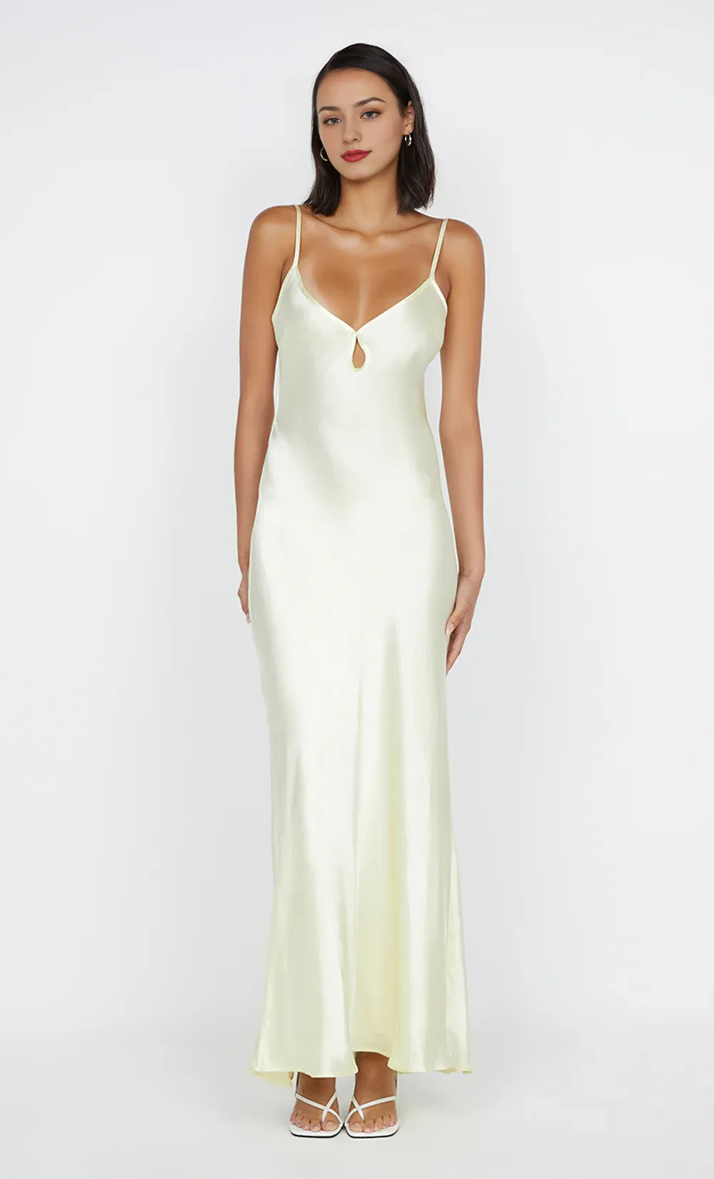 Dress Simple Straight Tube Spaghetti Straps Sleeveless Open Back Solid Color Maxi Dress Prom Dress