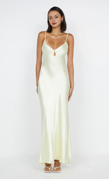 Dress Simple Straight Tube Spaghetti Straps Sleeveless Open Back Solid Color Maxi Dress Prom Dress