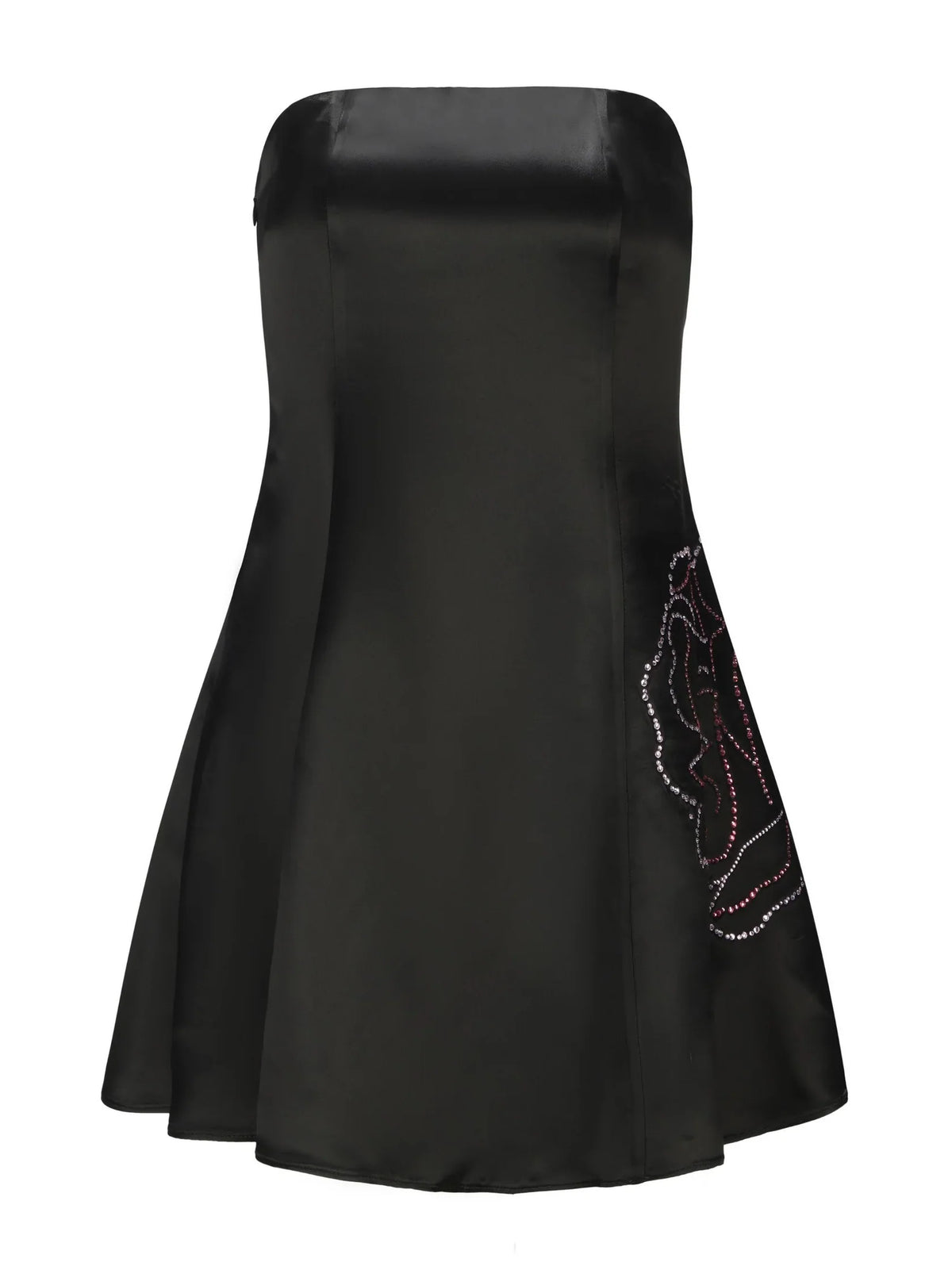 Dress Simple Strapless A-line Sleeveless Homecoming Dress Open Back Green Mini Dress