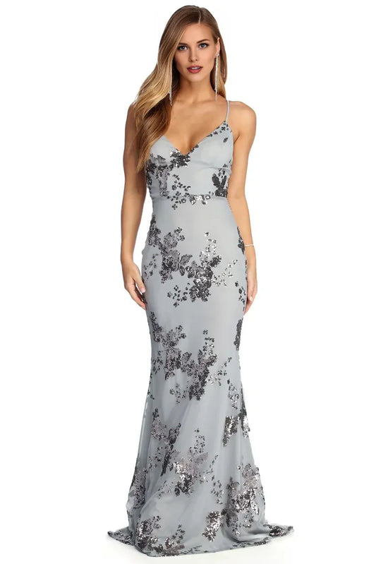 Dress Sleeveless Sequin Spaghetti Straps Cocktail Party Dress Sparkle & Shine Off the Shoulder Prom Dress