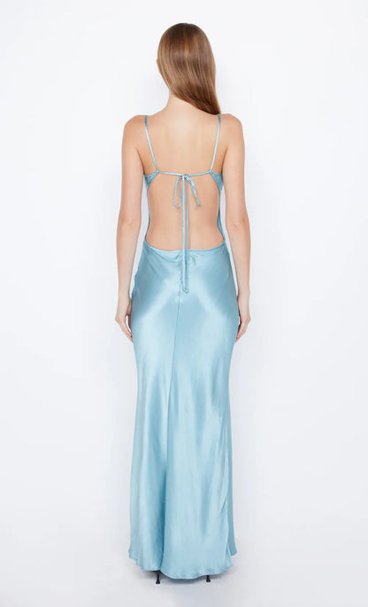 Dress Spaghetti Straps Big V Neck Sleeveless Open Back Lace Up Floor Length Prom Dress