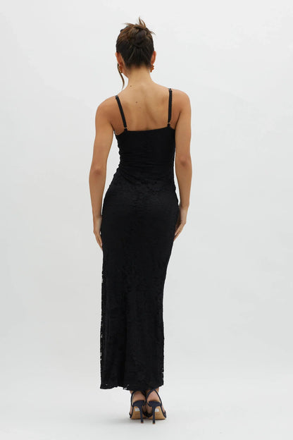 Dress Spaghetti Straps Sheath/Column Prom Dress Lace Dress White Sleeveless Party Dress Maxi Dress