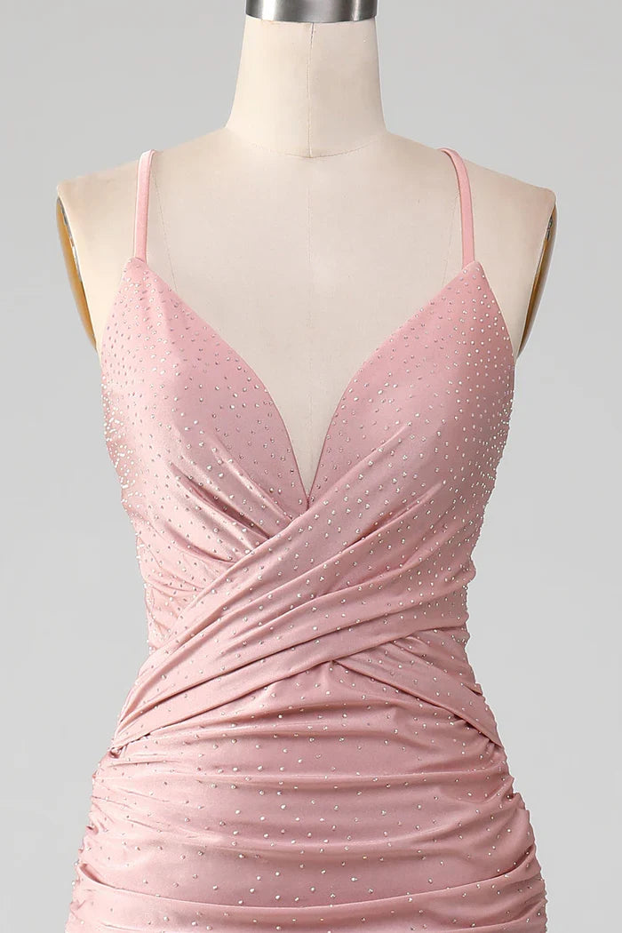 Dress Sparkly Blush Beaded Party Dress Sleeveless Maxi Dress With Mermaid Prom Dress