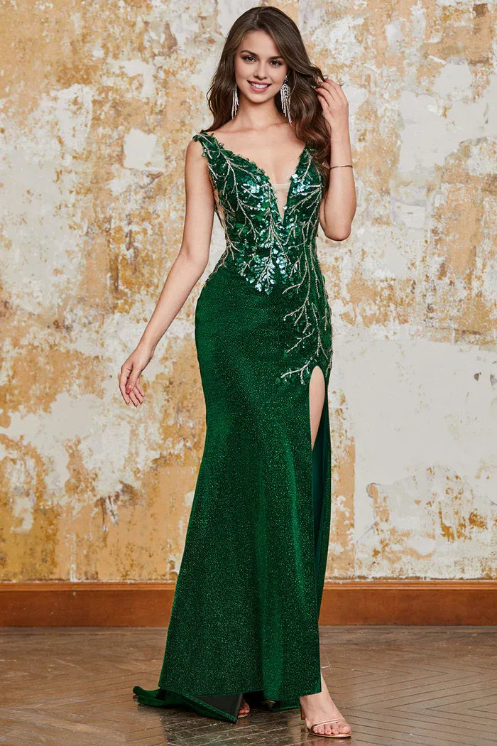 Dress Sparkly Dark Green Mermaid Maxi Dress Prom Dress Formal Dress With Sequins Evening Dress