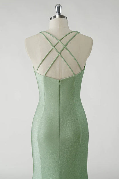 Dress Sparkly Sheath Green Maxi Dress Prom Dress With 3D Flowers Evening Dress