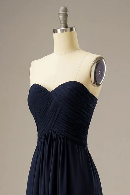 Dress Sweetheart Corset Back Chiffon Sleeveless Maxi Dress Prom Dress With Lace Up-Corset