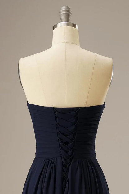 Dress Sweetheart Corset Back Chiffon Sleeveless Maxi Dress Prom Dress With Lace Up-Corset