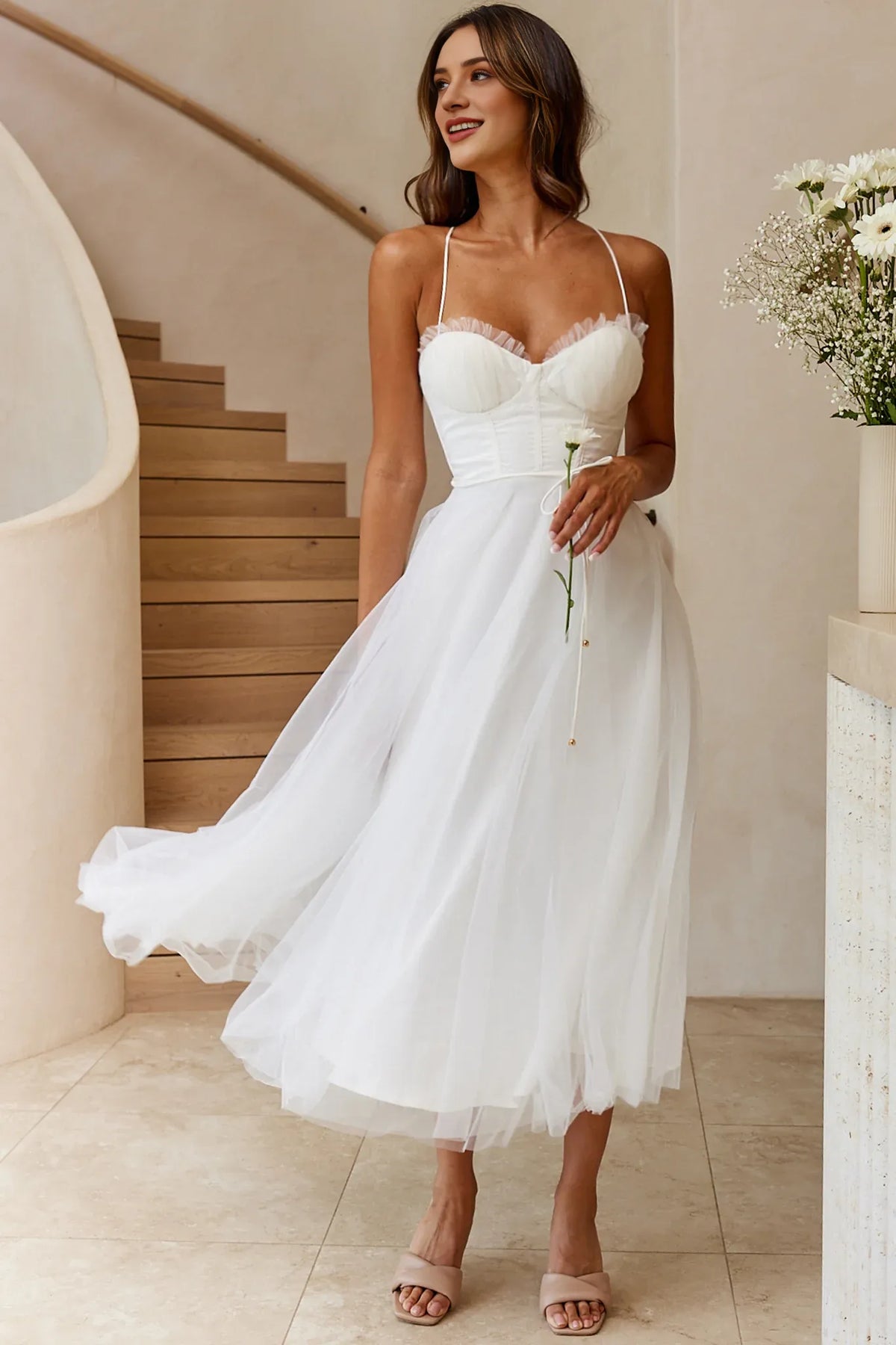 Dress Sweetheart Neckline Chiffon Midi Dress Sage A-line Spaghetti Straps Sleeveless Backless Prom Dress