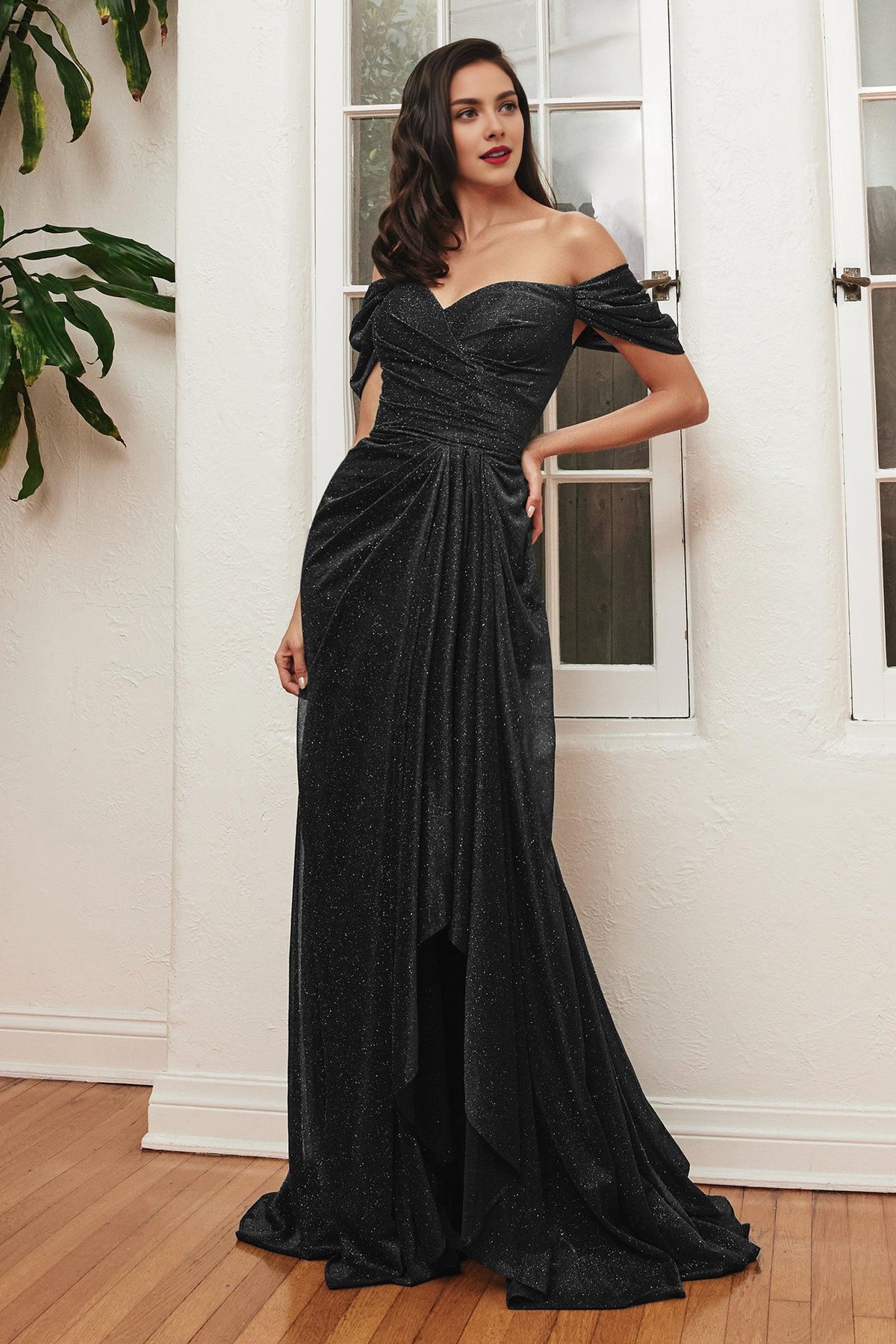 Dress Sweetheart Off Shoulder Long Formal Dress Sweep/Brush Train Ruffle Prom Dress