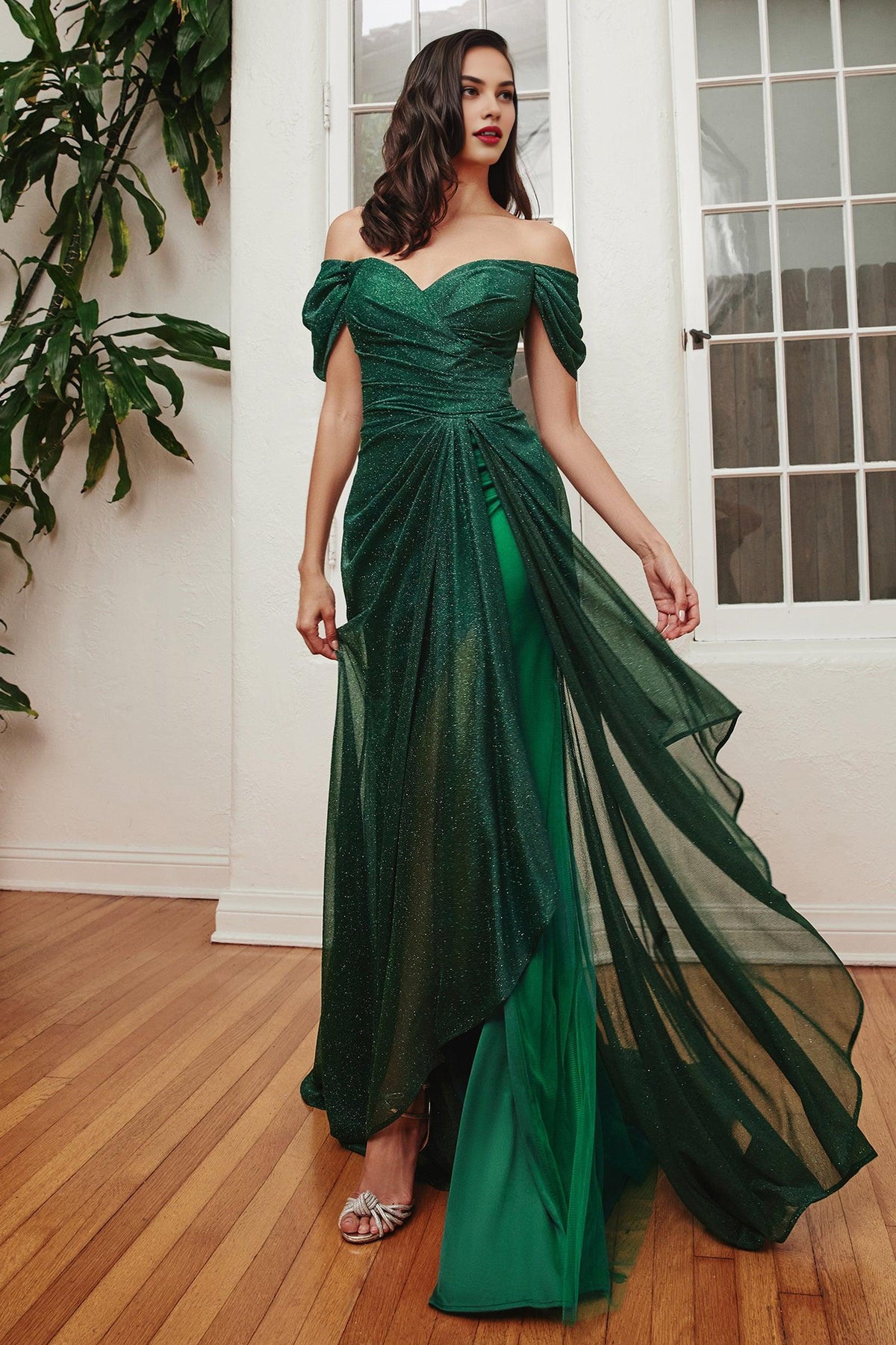Dress Sweetheart Off Shoulder Long Formal Dress Sweep/Brush Train Ruffle Prom Dress