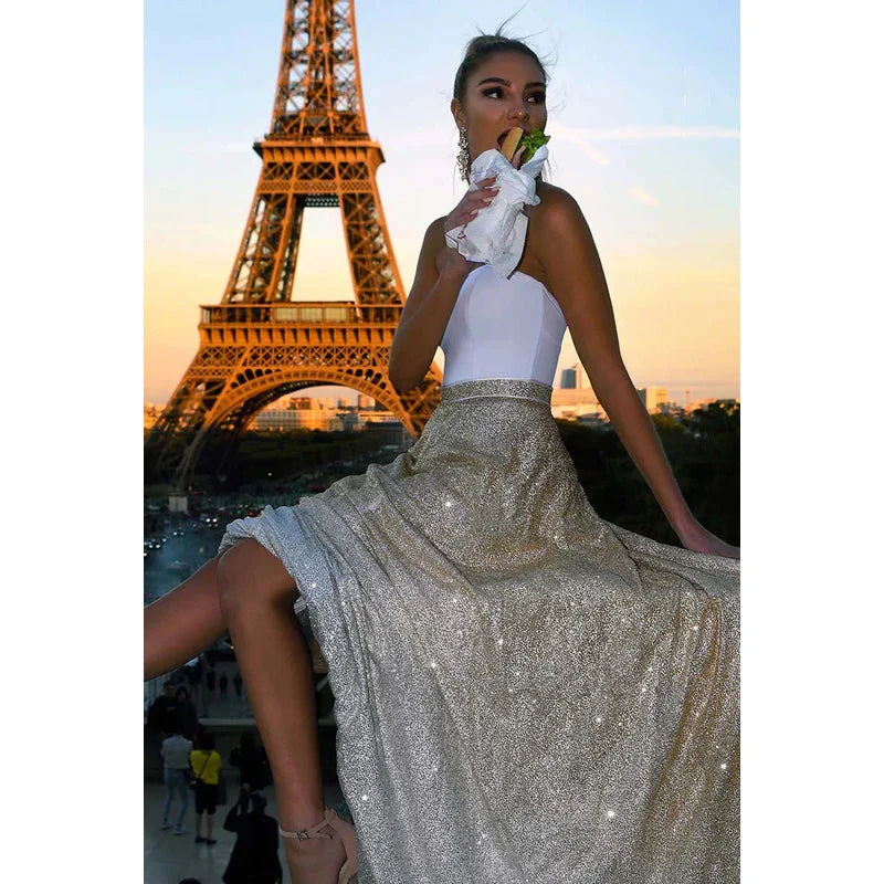 Dress Sweetheart Strapless Sequined A-Line Long Prom Evening Party Gown Prom Dresses Shops