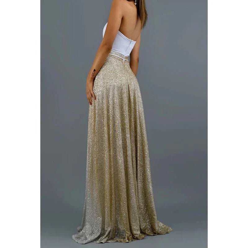 Dress Sweetheart Strapless Sequined A-Line Long Prom Evening Party Gown Prom Dresses Shops