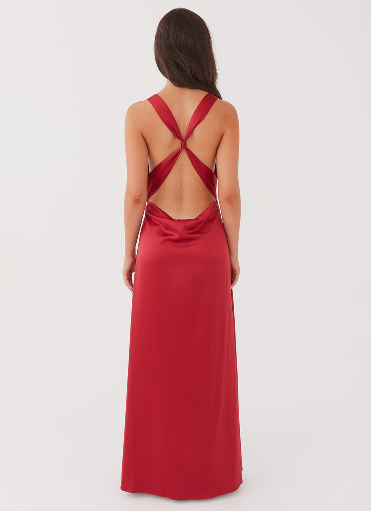 Dress V Neck Maxi Dress Sheath Sleeveless Pink Satin Backless Prom Dress