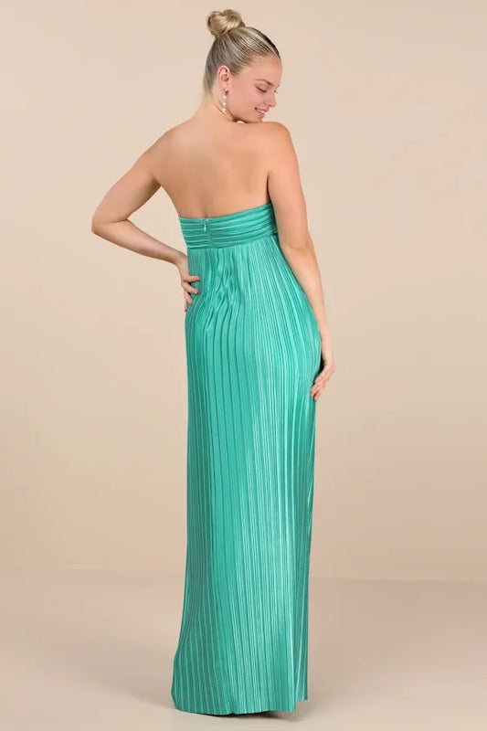 Dress Vintage Black Satin Sweetheart Strapless Maxi Dress Evening Dress A-Line Sleeveless Prom Dress