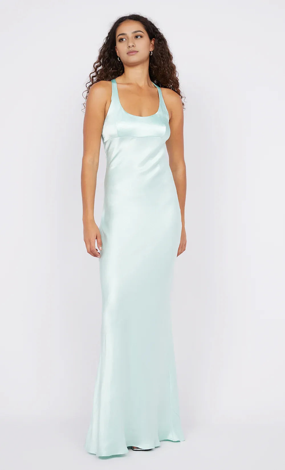 Dress Wide Straps Square Neck Sleeveless Open Back Crisscross Back Prom Dress