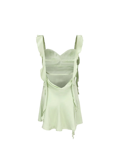 Dress Wide Straps Strapless Sleeveless Homecoming Dress Open Back White Mini Dress
