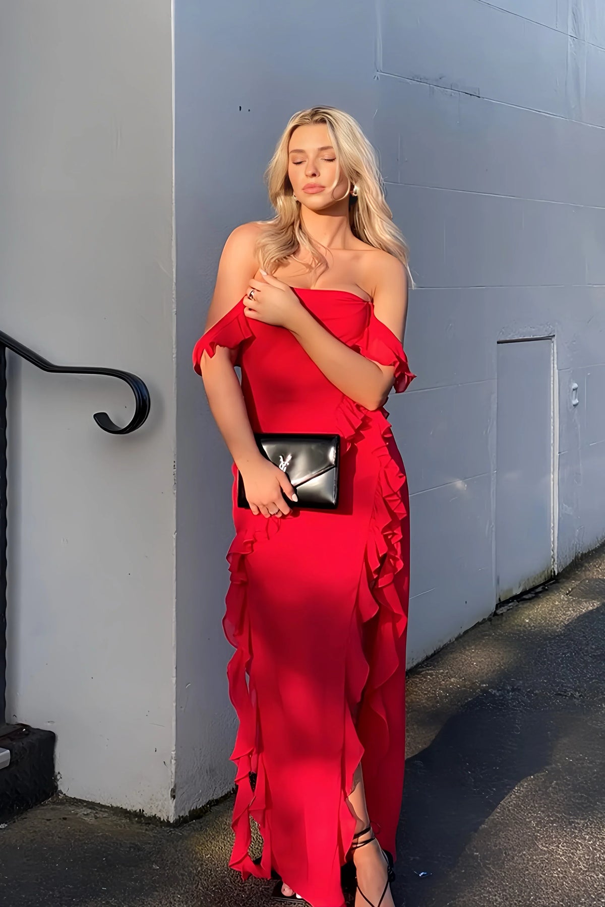 Dress Women's Sexy Sleeveless High Slit Bodycon Maxi Dress Summer Backless Irregular Ruffle Tassel Party Club Dress