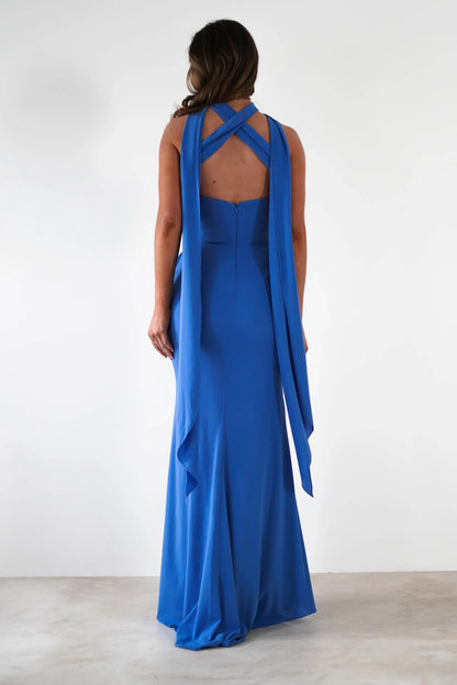 Dress Yellow Gown Strapless Neck Halter Ruched Bodice And A Floor Length Hem Prom Dress