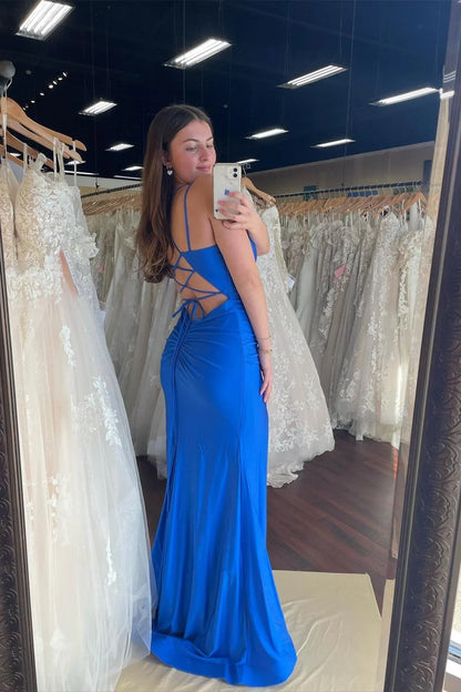 Simply Purple Mermaid Backless Long Prom Dress with Slit Floor Length Prom Dress Prom Dresses Stores
