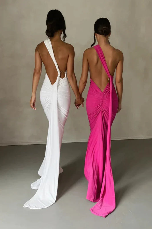 Women Sexy Backless Dress Bodycon Sleeveless Open Back Maxi Dress Going Out Elegant Party Tail Long Dress Women's Formal Dresses Wedding Guest Dress Prom Dresses Stores