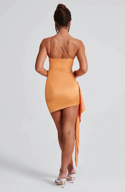 Women's One Shoulder Ruched Bodycon Sleeveless Mini Club Party Dress Homecoming Dresses