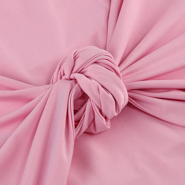 Pink Split Slim Fit Floor Length Prom Dress