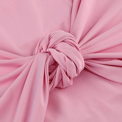 Pink Split Slim Fit Floor Length Prom Dress