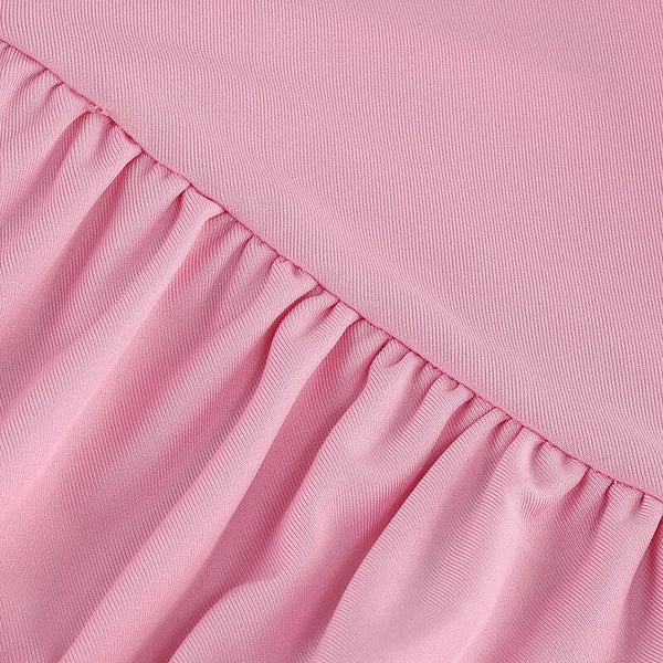 Pink Split Slim Fit Floor Length Prom Dress