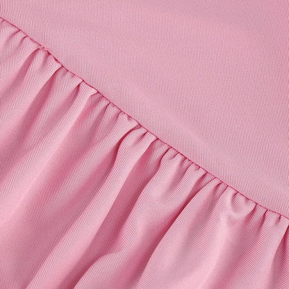 Pink Split Slim Fit Floor Length Prom Dress