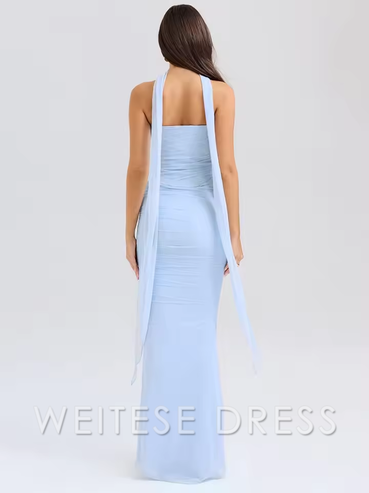 Dress Sexy Women Neckerchief Strapless Sexy Mermaid Sleeveless Club Party Skirt Prom Dress