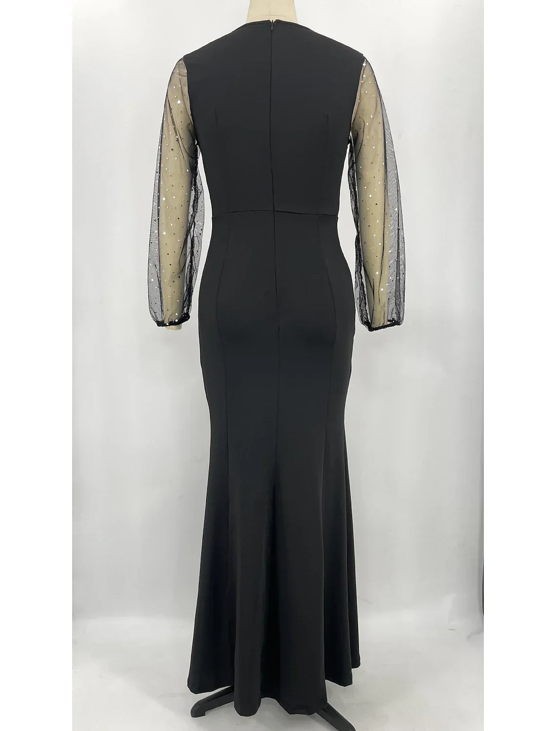 Mermaid / Trumpet Party Dresses Sparkle & Shine Dress Formal Floor Length Long Sleeve Jewel Neck Spandex