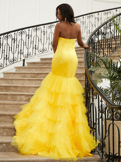 Layers Sweetheart Sleeveless Sweep/Brush Train Dresses