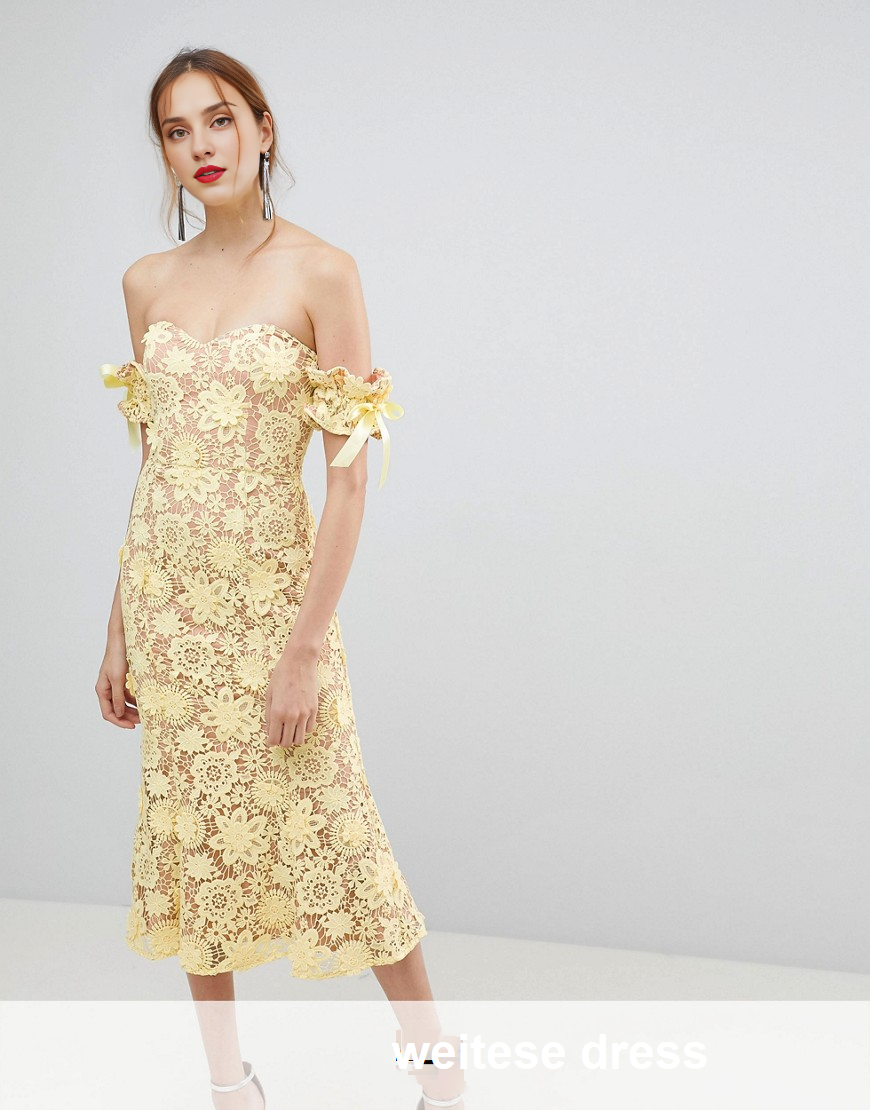 Formal Wear Dresses Light Yellow Sweetheart Off Shoulder Lace Cocktail Dress Formal Party Dress Prom Dresses Shops Formal Women's Dresses