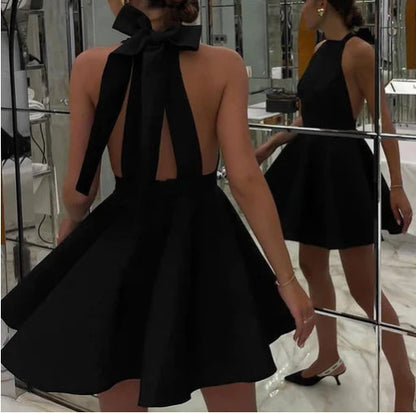 Sexy Halter Prom Dresses Backless Short Gowns Graduation Party Birthday Dresses