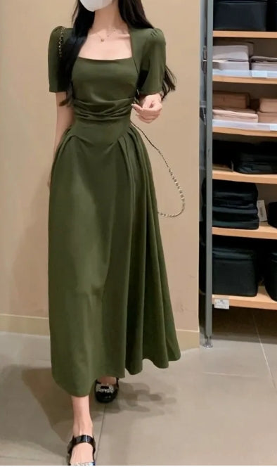 A-line Square Neck Elegant prom dress
