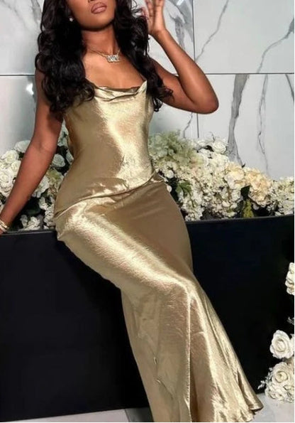A-line Spaghetti Straps Party Prom Dress