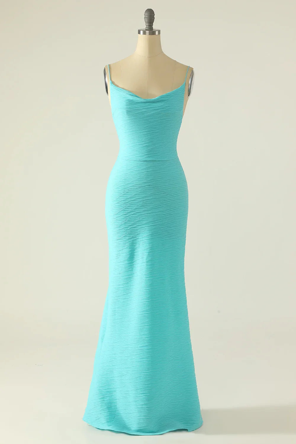 Spaghetti Straps Mermaid Long Prom Dress