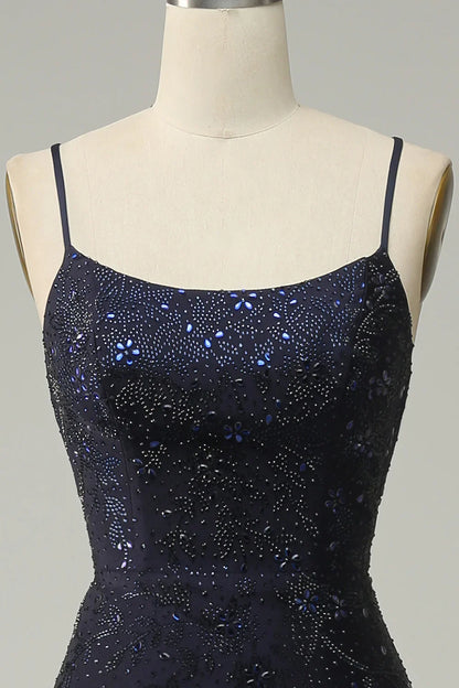 Strapless Sweetheart Beaded Prom Party Dresses With Split